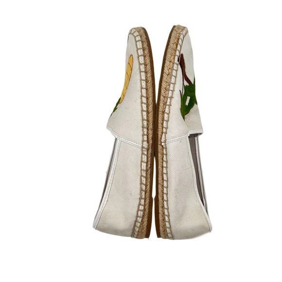 Circus Sam Edelman Slip On Canvas Flat Shoes Round Toe White Women SZ 7 - Picture 4 of 10